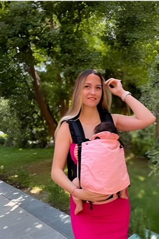 Stars Pinky New Age Büyüyen Yenidoğan Ergonomik Bebek Kangurusu - Oeko Tex