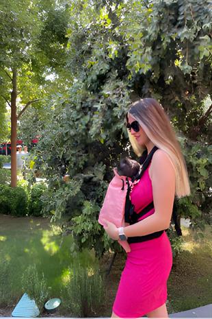Stars Pinky New Age Büyüyen Yenidoğan Ergonomik Bebek Kangurusu - Oeko Tex