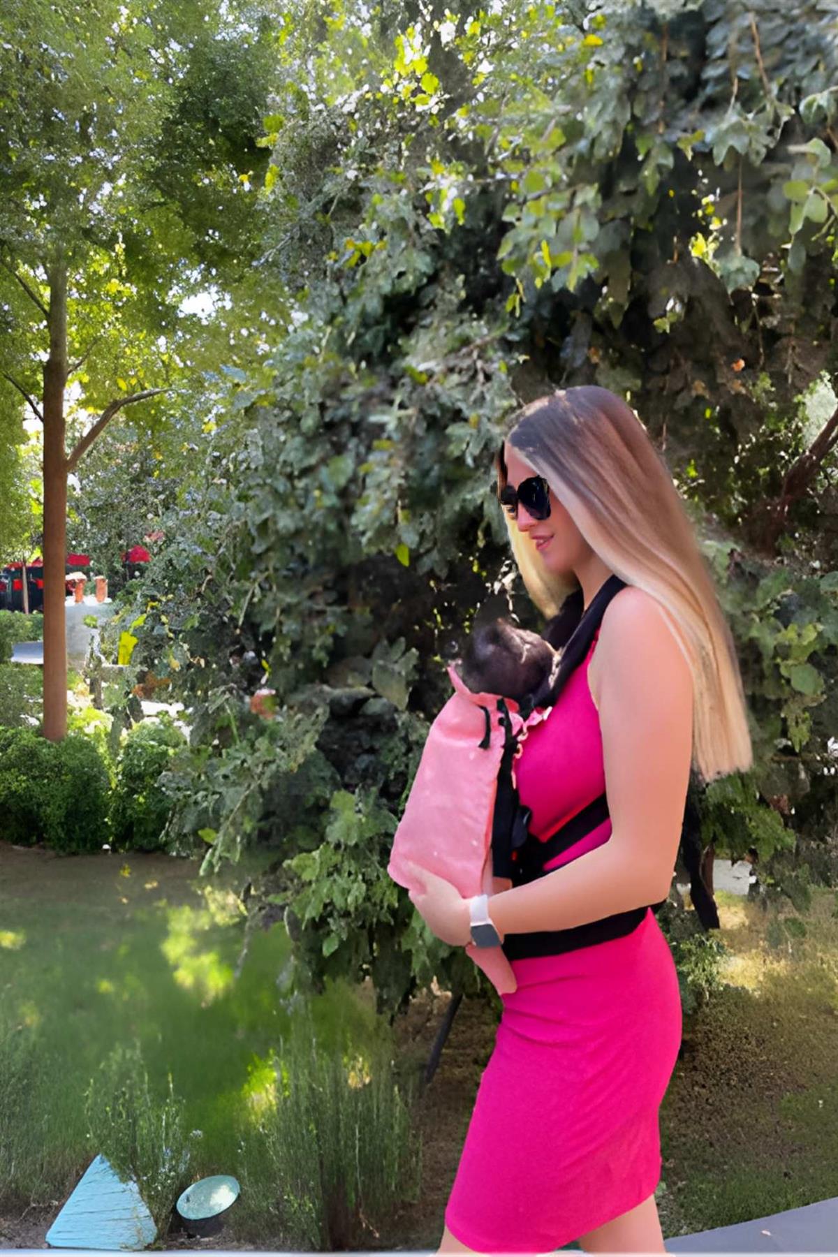 Stars Pinky New Age Büyüyen Yenidoğan Ergonomik Bebek Kangurusu - Oeko Tex