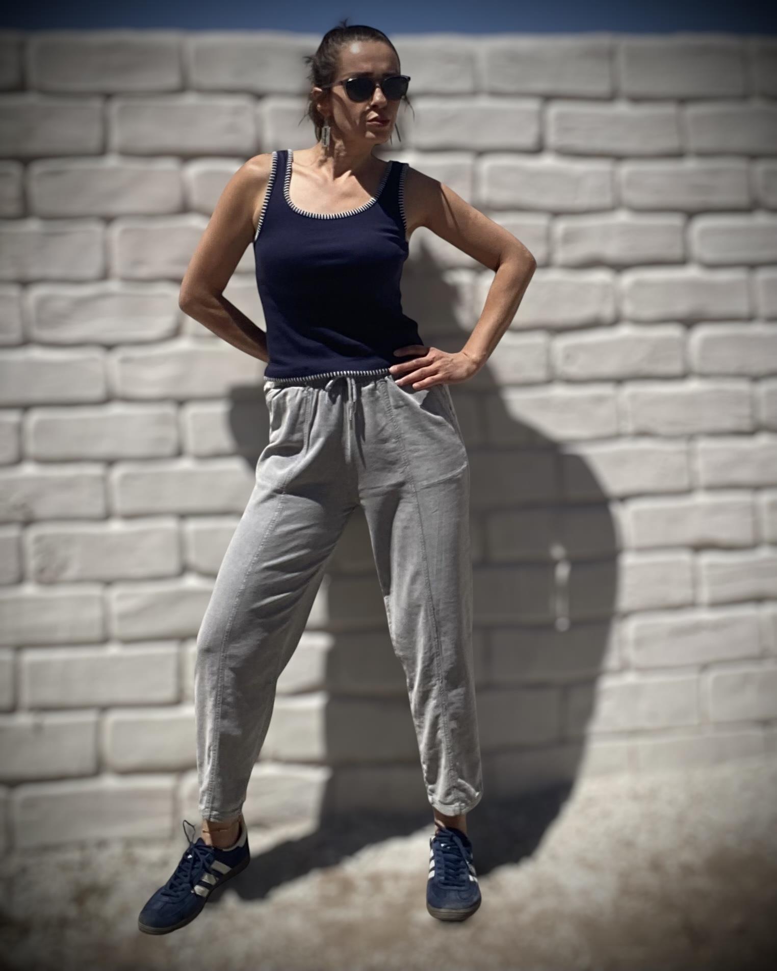 Açık Gri Tensel Jean Jogger Pantolon