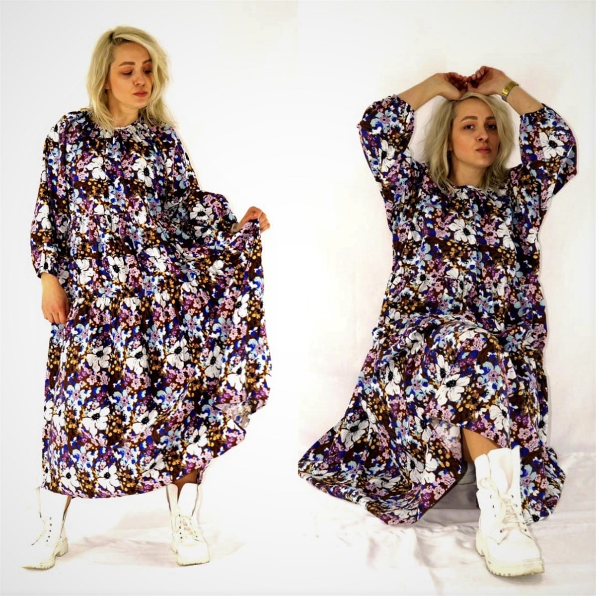 Çiçek Desenli Elbise