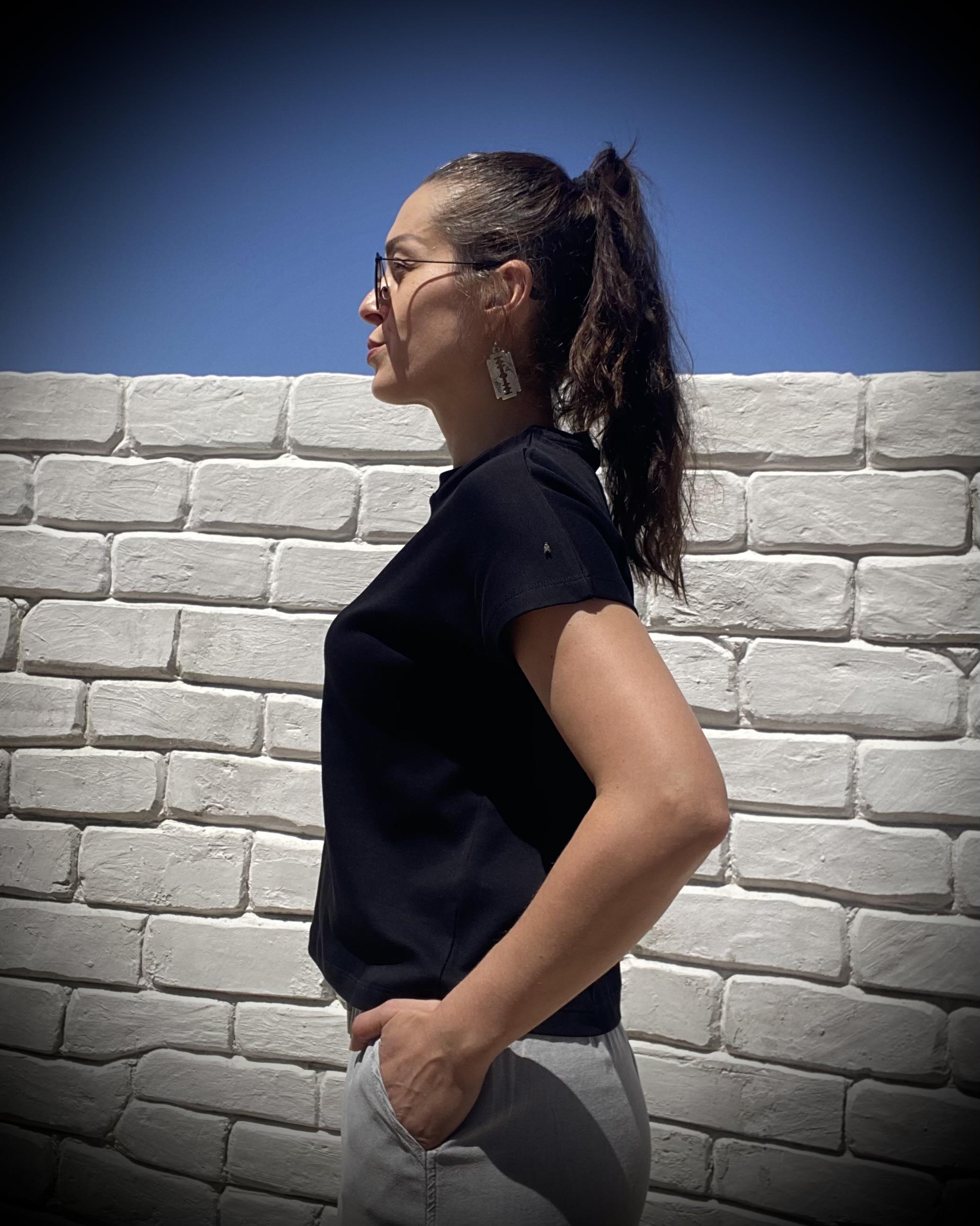 Siyah Bisiklet Yaka Premium Basic Tişört