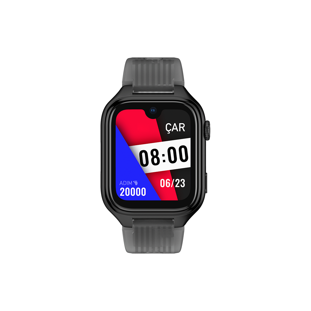 Ttec Kidi Pro AMOLED Ekranlı GPS 4G Sim Kartlı Akıllı Çocuk Saati Panter Siyahı 2KSW03