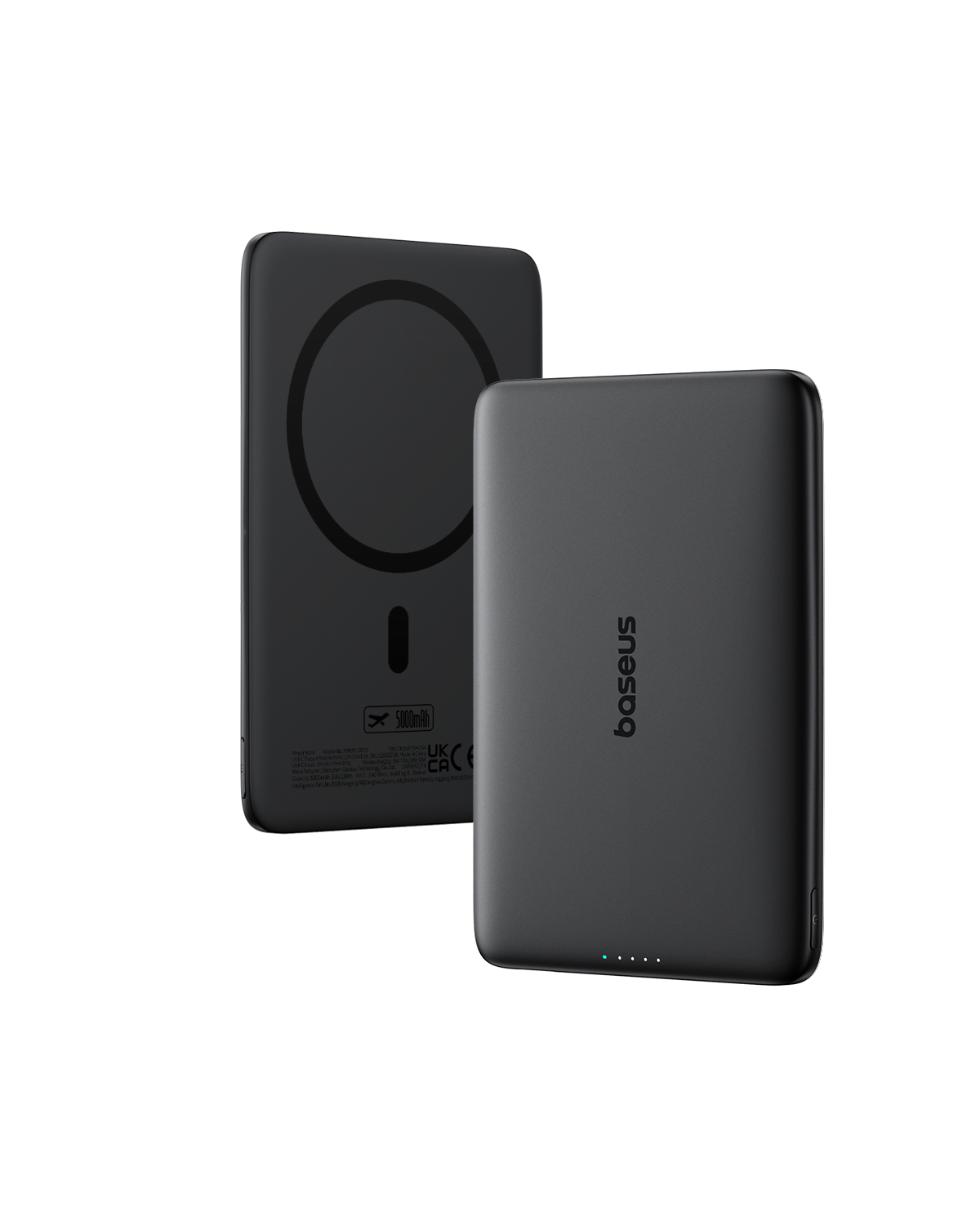 Baseus AM41 Picogo 0.3'' Ultra İnce 5000mAh MagSafe Kablosuz Powerbank, Siyah