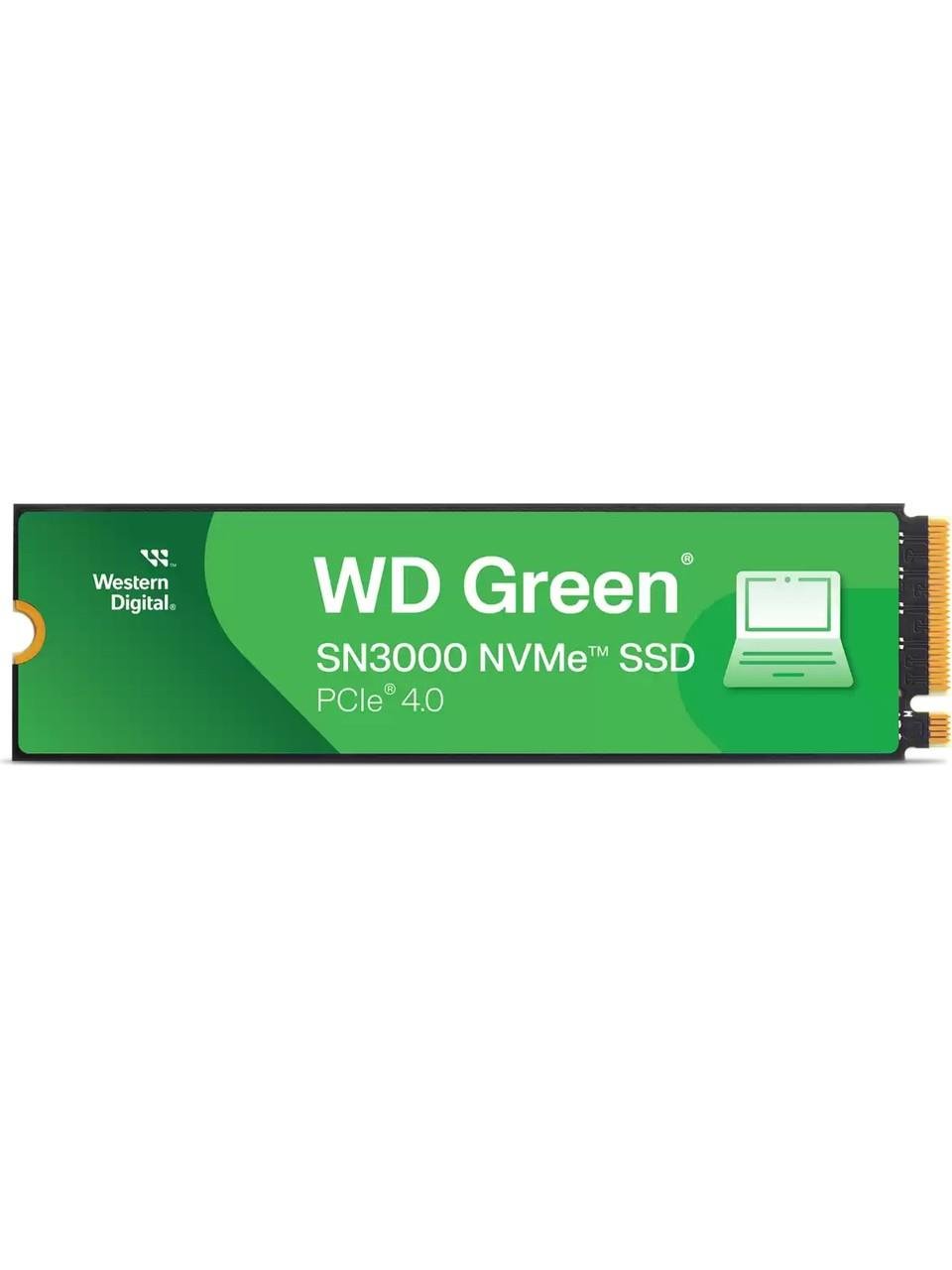 WD Green SN3000 2TB 5000MB/s-4200MB/s PCIe Gen4 x4 NVMe M.2 2280 SSD - WDS200T4G0E