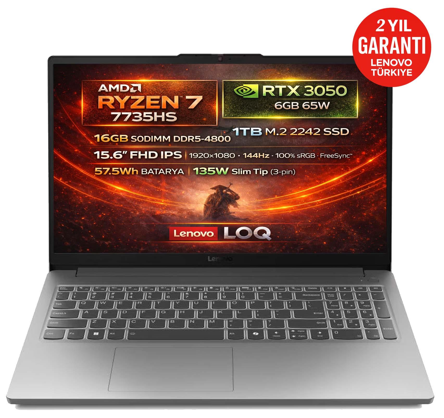 Lenovo LOQ 15ARP10E AMD Ryzen 7 7735HS 16GB 1TB SSD RTX 3050 6GB 15.6
