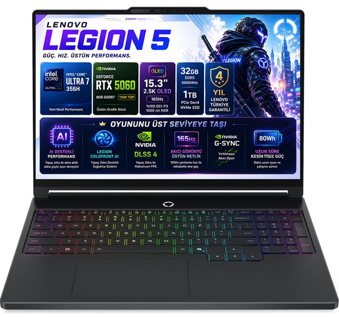Lenovo Legion 5 15IPH11 Intel Core Ultra 7 356H 32GB 1TB SSD RTX 5060 8GB (115W) 15.3