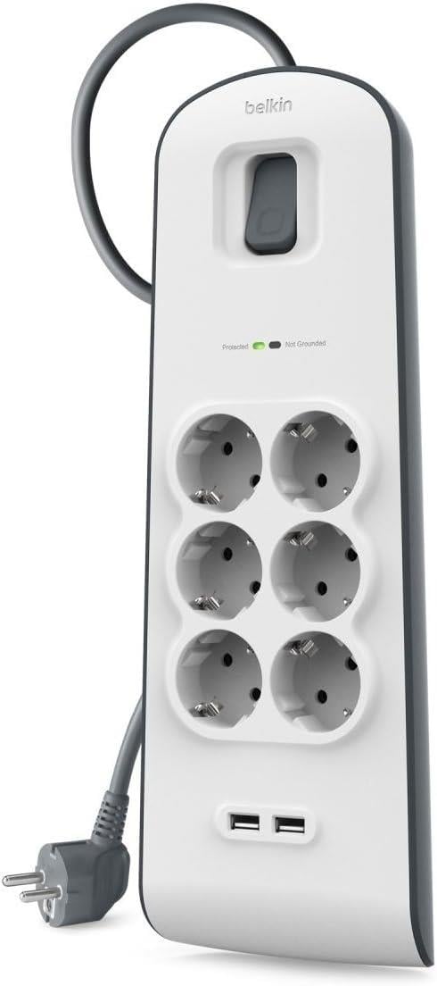 Belkin Surge BSV604 6x Akım Korumalı Priz+ 2x USB-A