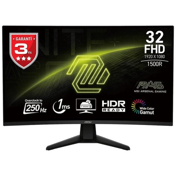 MSI 31.5 MAG 32C6X CURVED 1500R VA 2560X1440 (FHD) 16:9 250HZ 1MS FREESYNC PREMIUM GAMING MONITOR