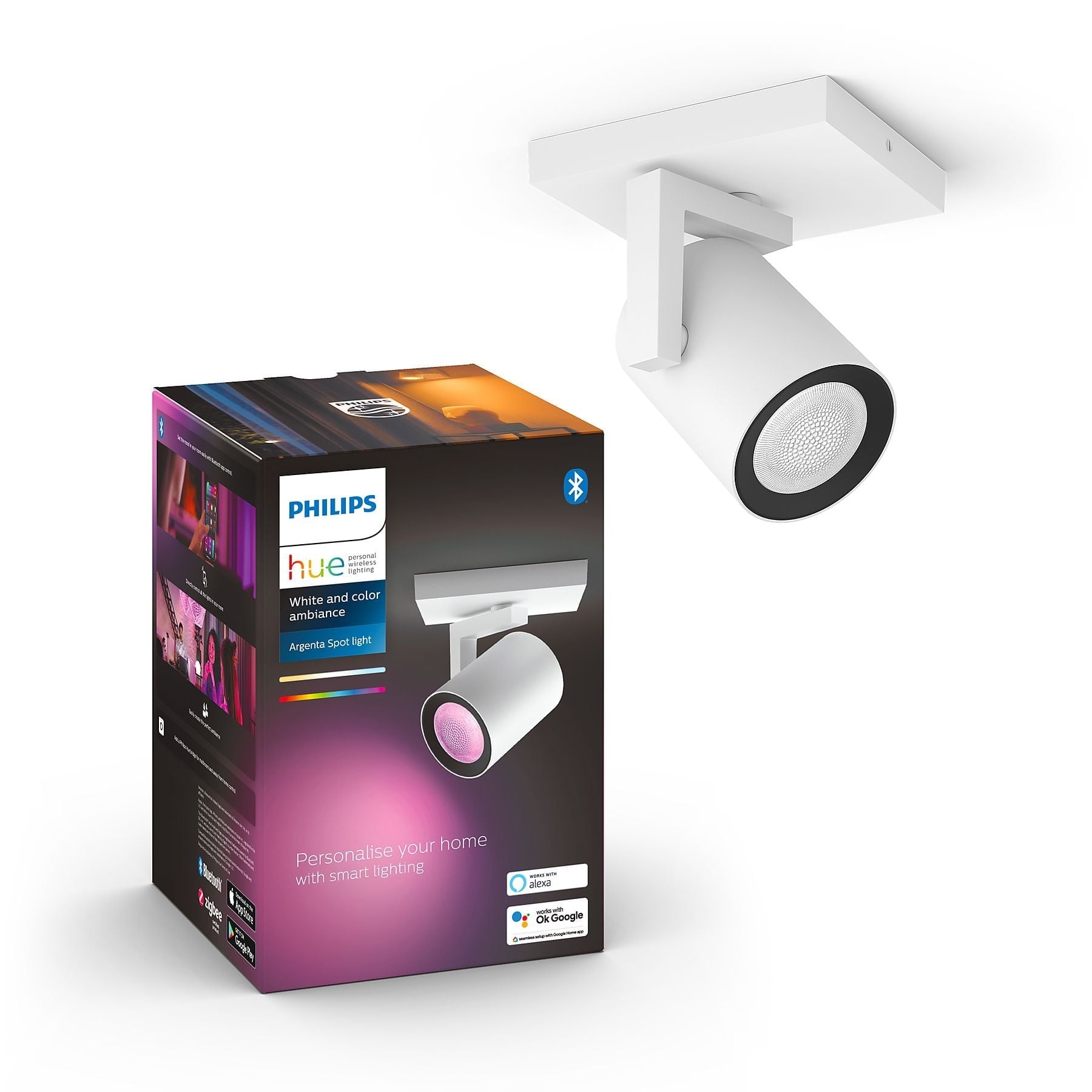 Philips Hue Argenta Tek Spot Lamba 1x4.2W (Beyaz)