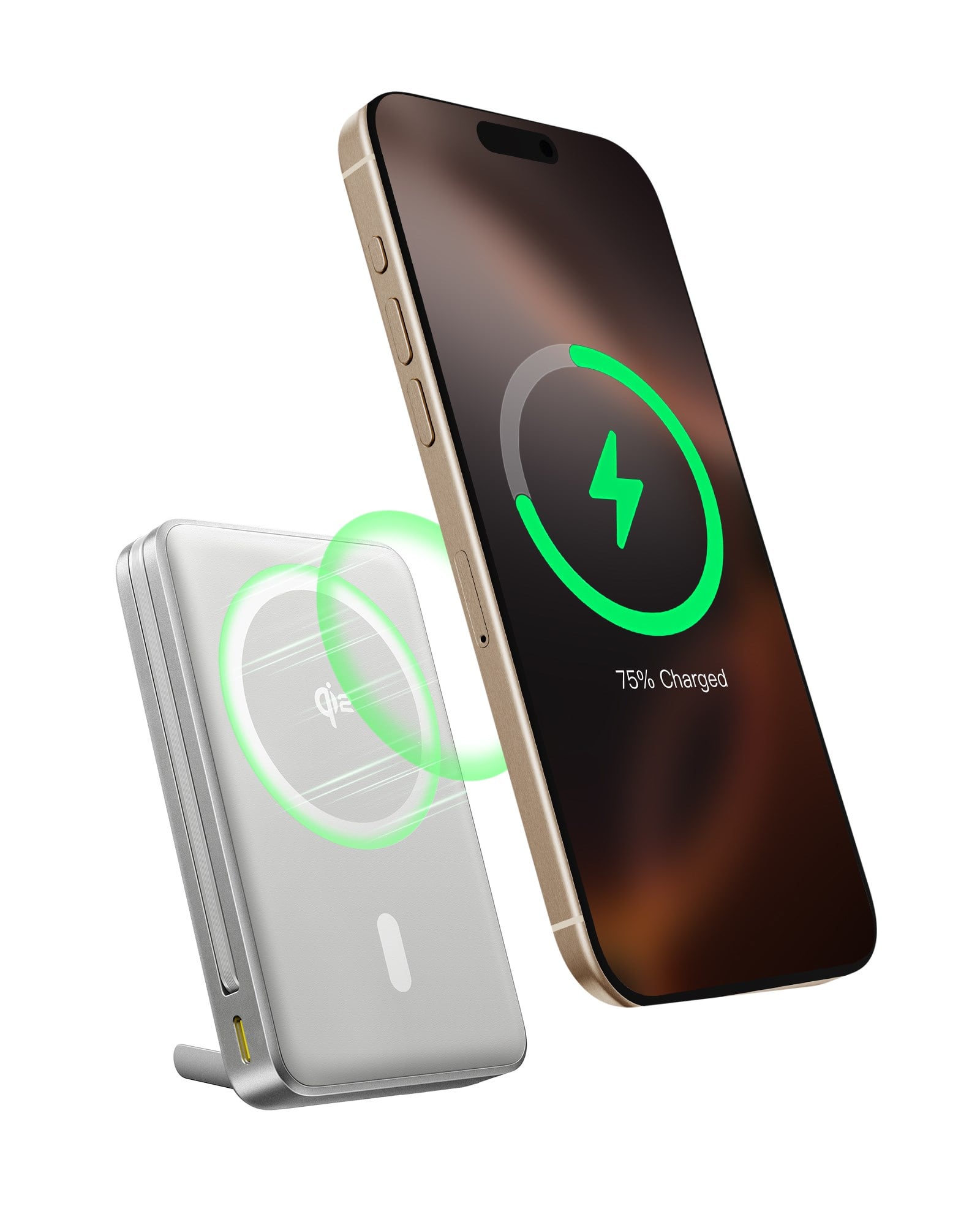 Baseus Nomos 3'ü 1 arada 10000mAh Power Bank - Qi2 15W Kablosuz Şarj, 45W Dahili Çift Yönlü Hızlı Şarj Kablolu, Gri