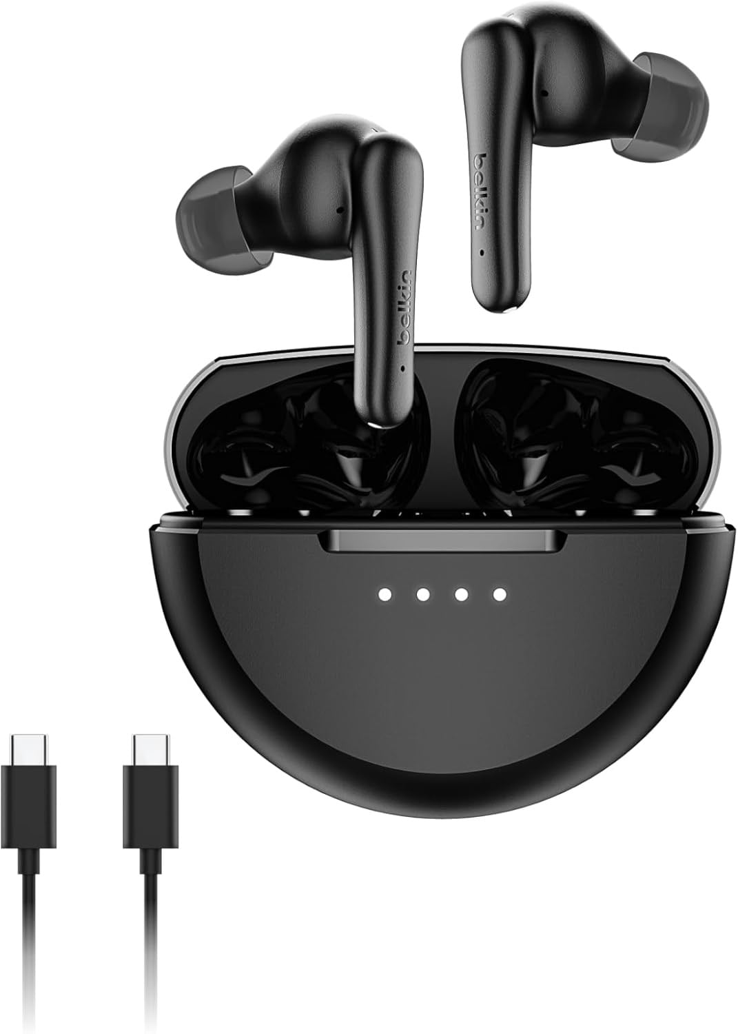 Belkin SoundForm Rhythm ANC Gerçek Kablosuz Kulak İçi Kulaklık, 28 Saat Pil Ömrü, IPX5 Suya Dayanıklılık, Siyah