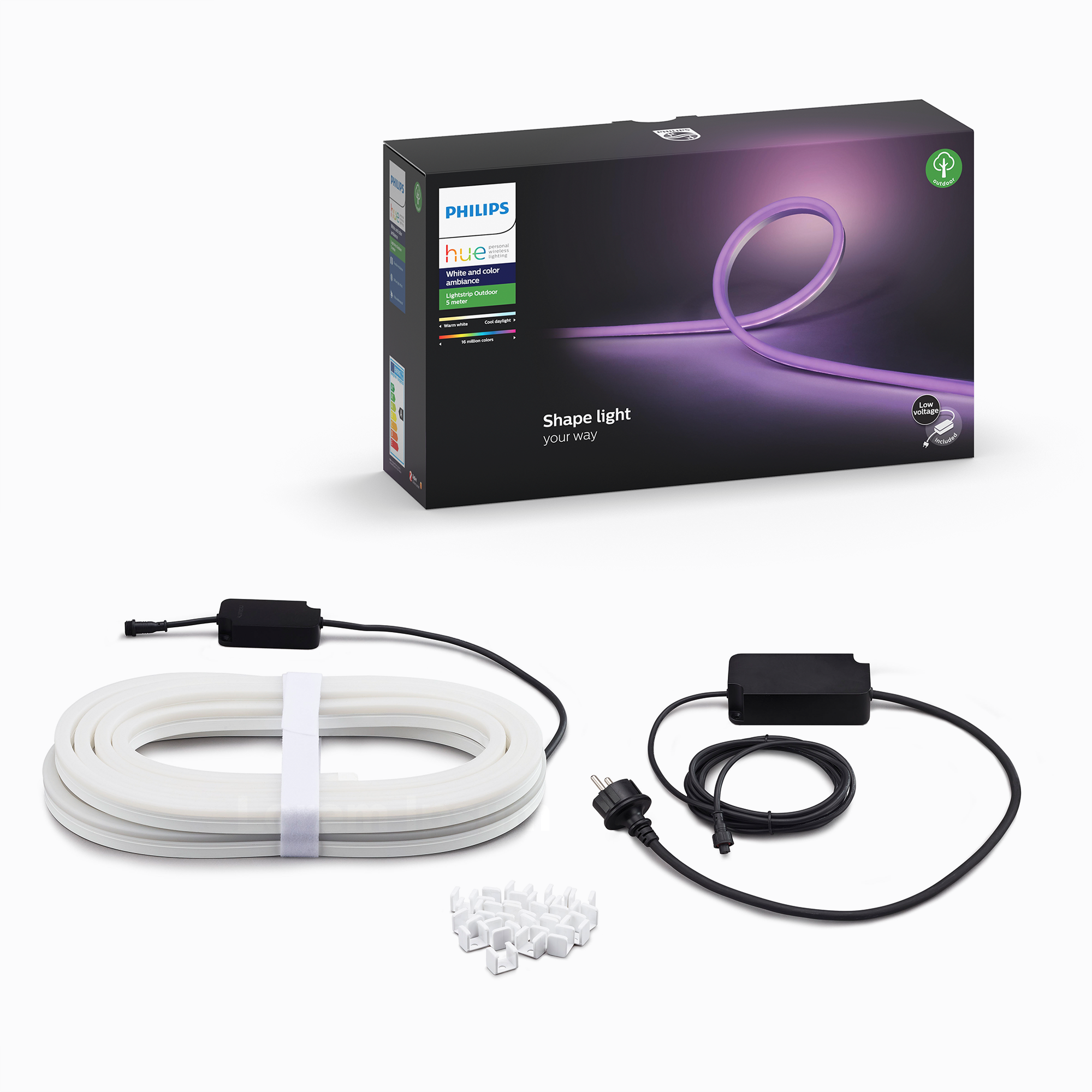 Philips Hue Outdoor Renkli Akıllı Led Şerit, 5 Metre Aydınlatma