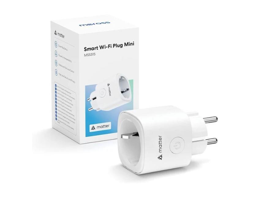 Meross Matter Akıllı Wi-Fi Mini Priz (Apple HomeKit, Alexa ve Google Home Destekli)