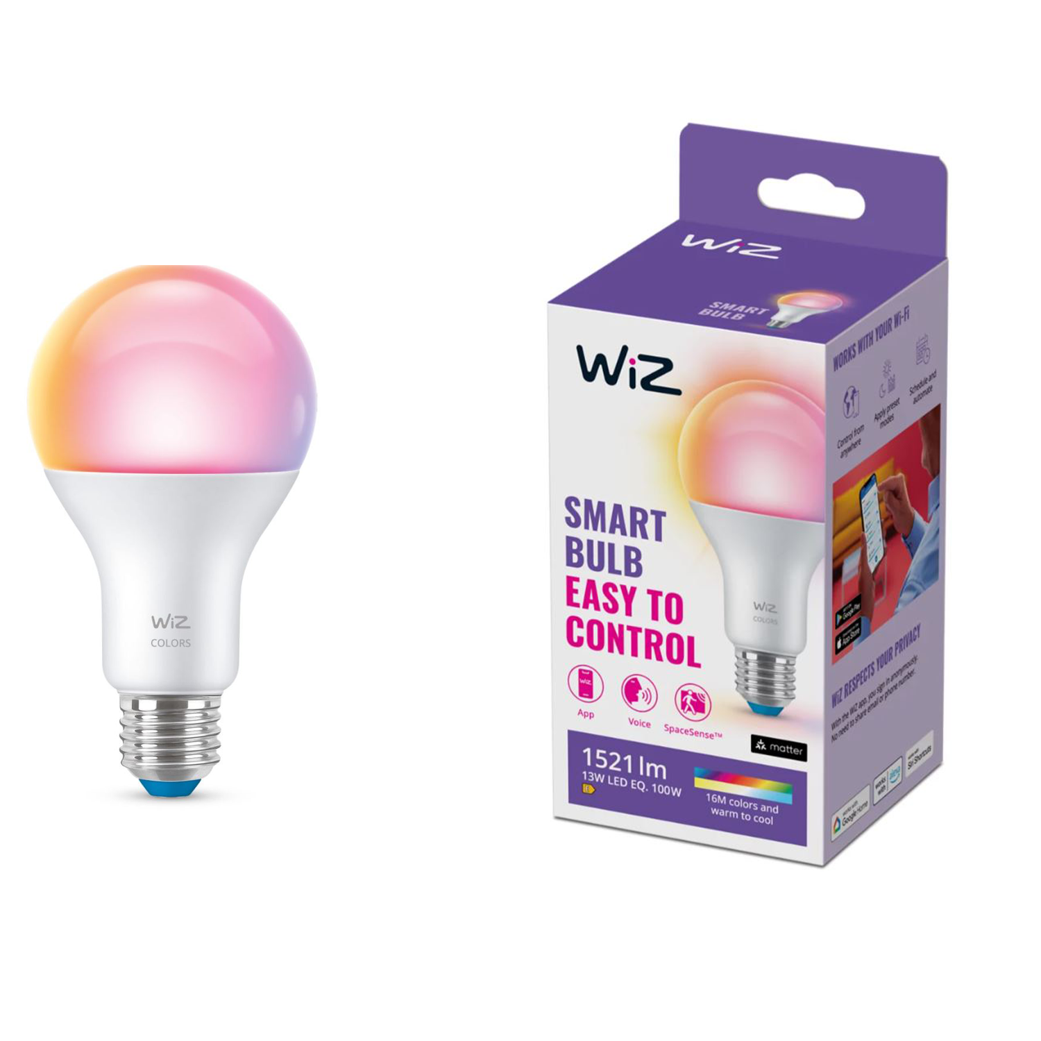 WIZ Wi-fi Ble 100w A67 E27 922-65 Rgb 1pg/6 9290024497