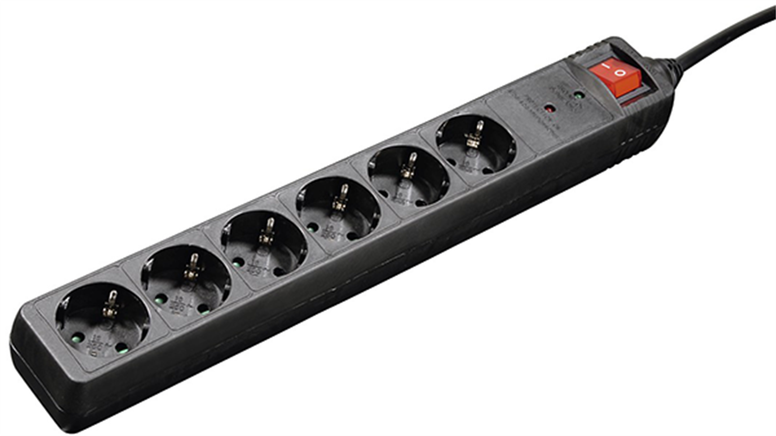 HAMA 6lı Akım Korumalı Priz 2m HM.137311 Siyah