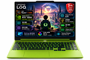 Lenovo LOQ 15AHP11 AMD Ryzen 7 250 16GB 512GB SSD RTX 5050 8GB (115W) 15.3