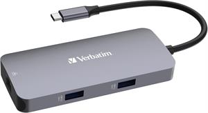 Verbatim USB-C Pro Multiport Hub 5'i 1 arada, çoklu bağlantı noktalı adaptör