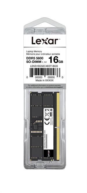 LEXAR RAM NB DDR5 SO-DIMM 16GB 262 PIN 5600MBPS CL46 1.1V- BLISTER PACKAGE LD5S16G56C46ST-BGS