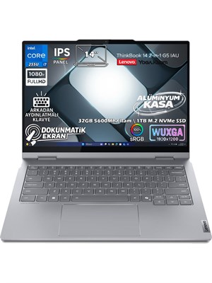 Lenovo Thinkbook 14 2-In-1 G5 Iau Intel Core Ultra 7 255U 32GB 1tb SSD 14