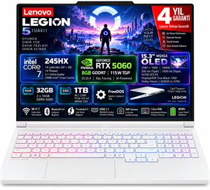 Lenovo Legion 5 15IAX11 Intel Core 7 245HX 32GB 1TB SSD RTX 5060 8GB (115W) 15.3
