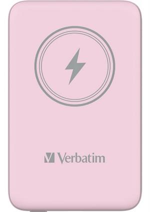 Verbatim Magsafe 10000 Mah Manyetik Kablosuz Powerbank Verbatim 10000MAH Manyetik Kablosuz Şarj - Pembe