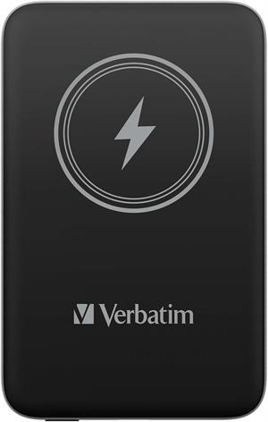 Verbatim Manyetik Power Bank 10000 mAh, Kablosuz Şarj Cihazı 15 W, USB-C ile 20 W PD