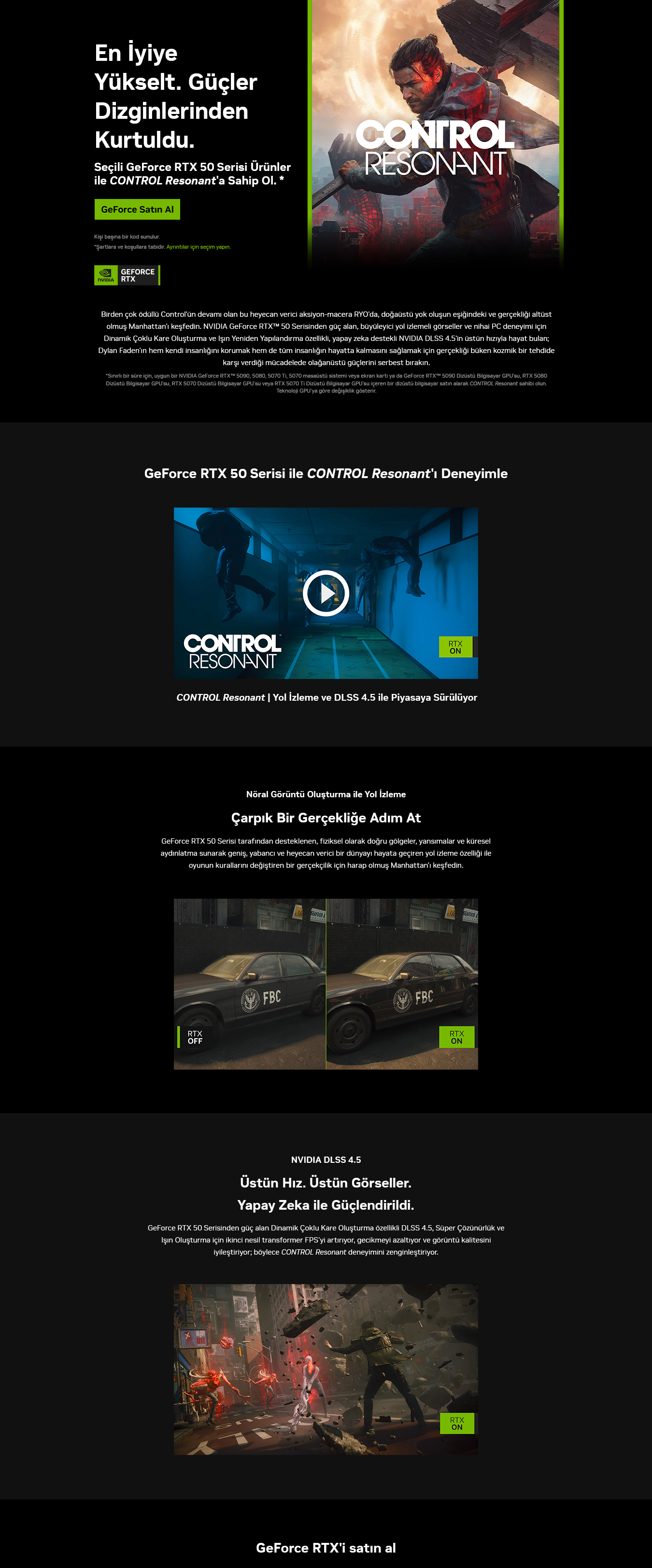 Yeni GeForce RTX 50 Serisi Oyun Kampanyası — CONTROL Resonant