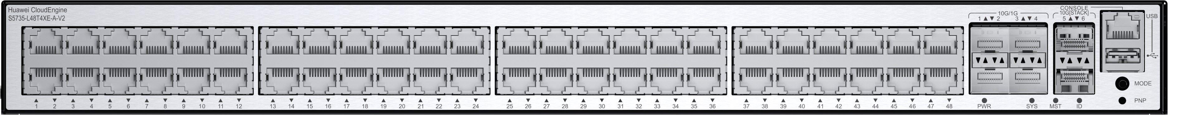 10/100/1000Base-T 48 port 4 x 10 GE SFP+ port 2 x12GE stack port switch