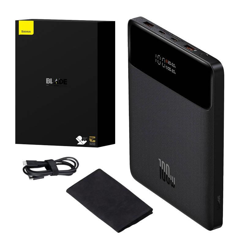 Baseus Blade High Power 20.000 mAh Digital Display Powerbank 100W-Siyah