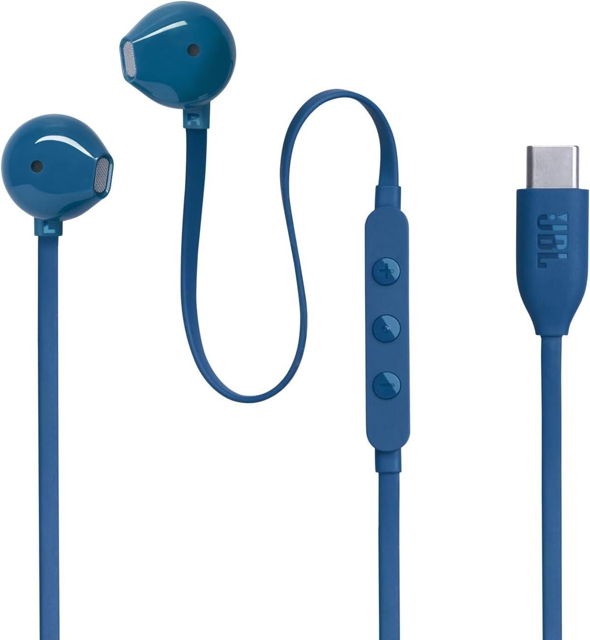JBL Tune 305C USB-C Kulakiçi Kablolu Kulaklık, Mavi