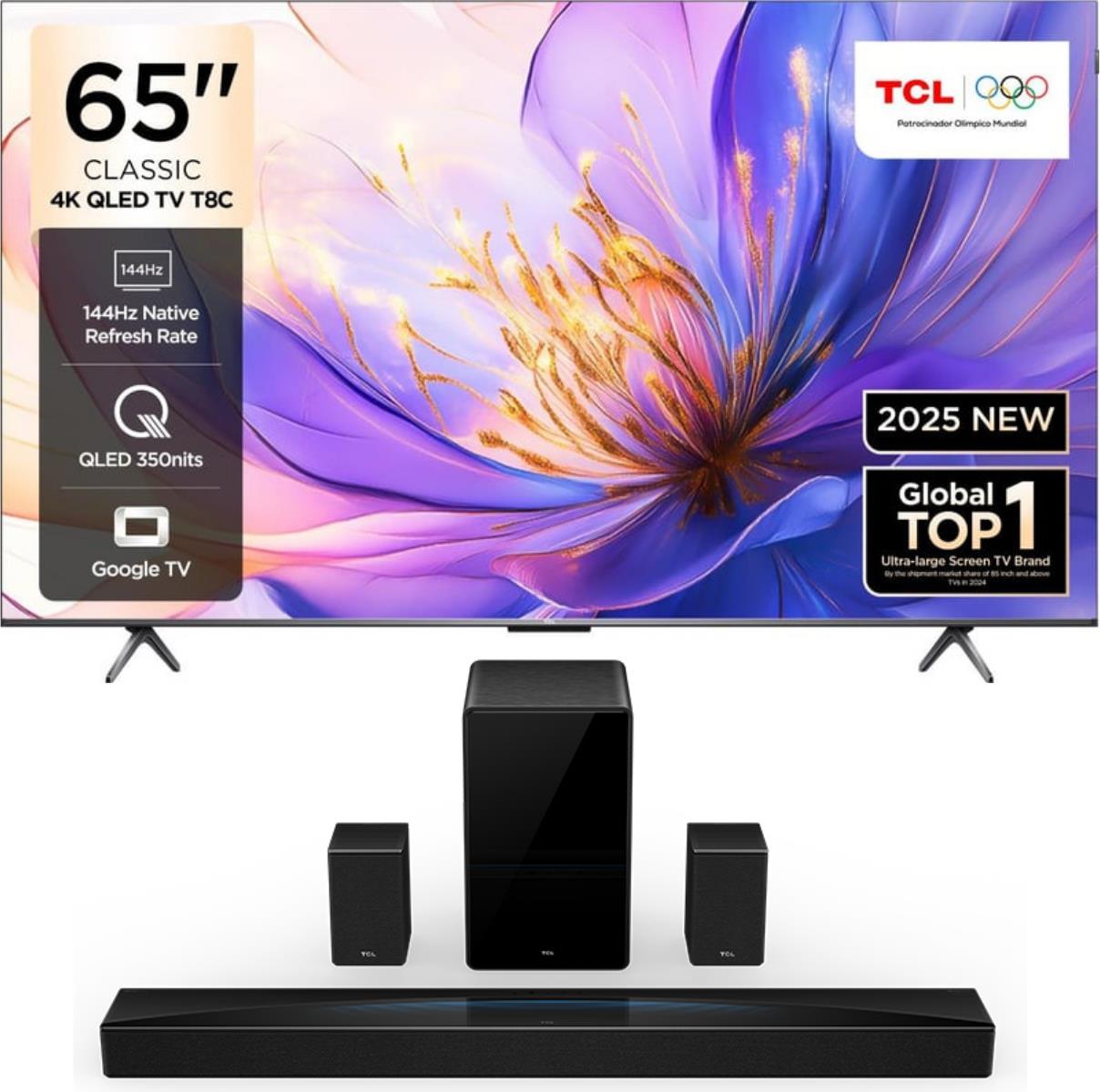 Tcl 65T8C QLED 4K Google Tv + Tcl Q85H Soundbar