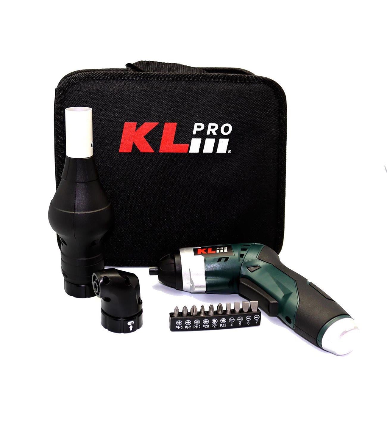 KL PRO KLNM3413 3.6Volt /1,3Ah Li-ion Şarjlı Tornavida + Köşe Adaptörü + Barbekü