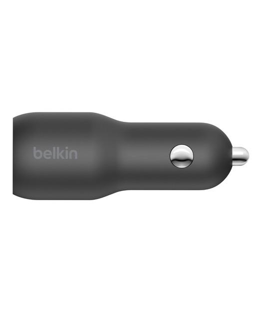 Belkin Araç Şarjı 2'li USB-A/C 37W-Siyah