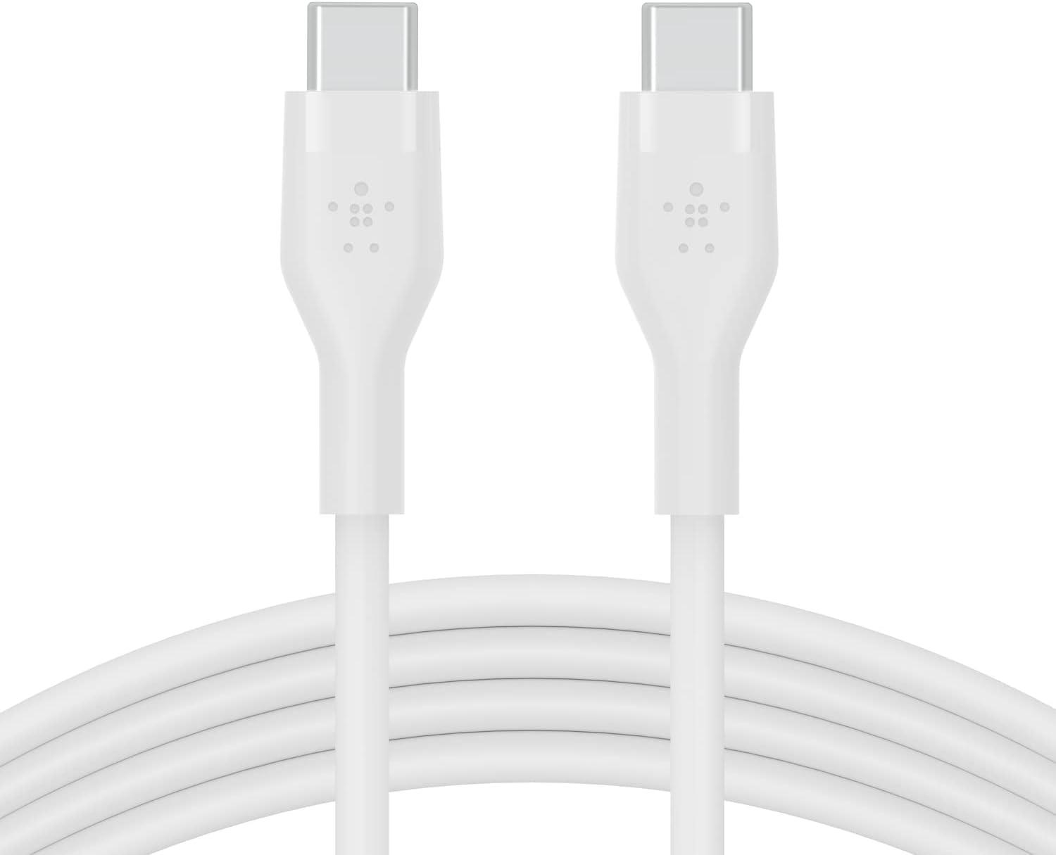 Belkin BoostCharge Flex USB-C'den USB-C'ye Kablo 60W 1Metre Beyaz