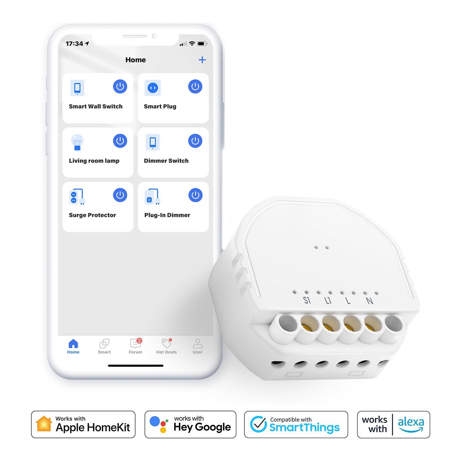 Meross Akıllı Wi-Fi Duvar İçi Anahtar MSS810