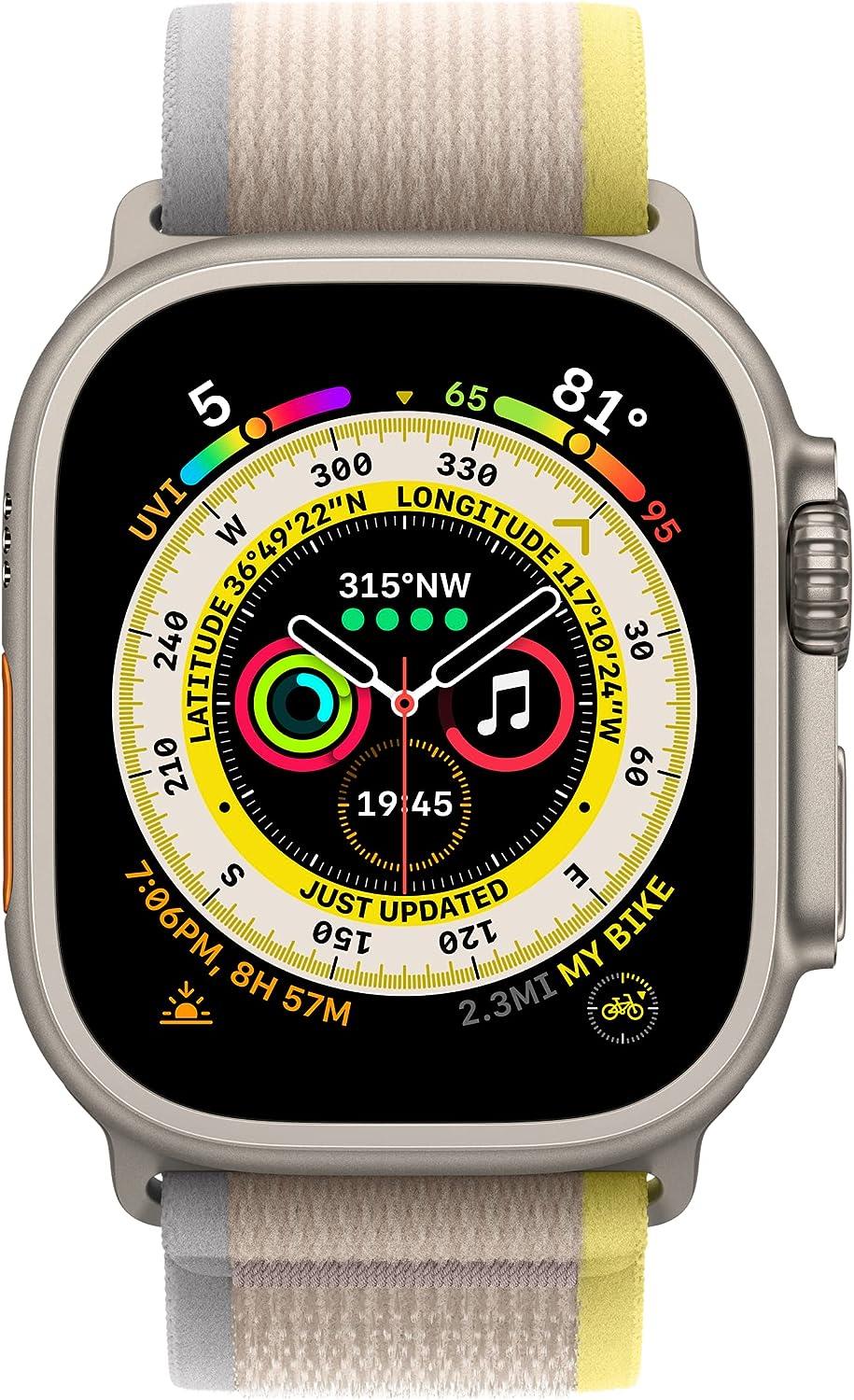 Apple Watch 49mm Sarı-Bej Trail Loop M-L Kordon MQEH3ZM/A - Nethouse