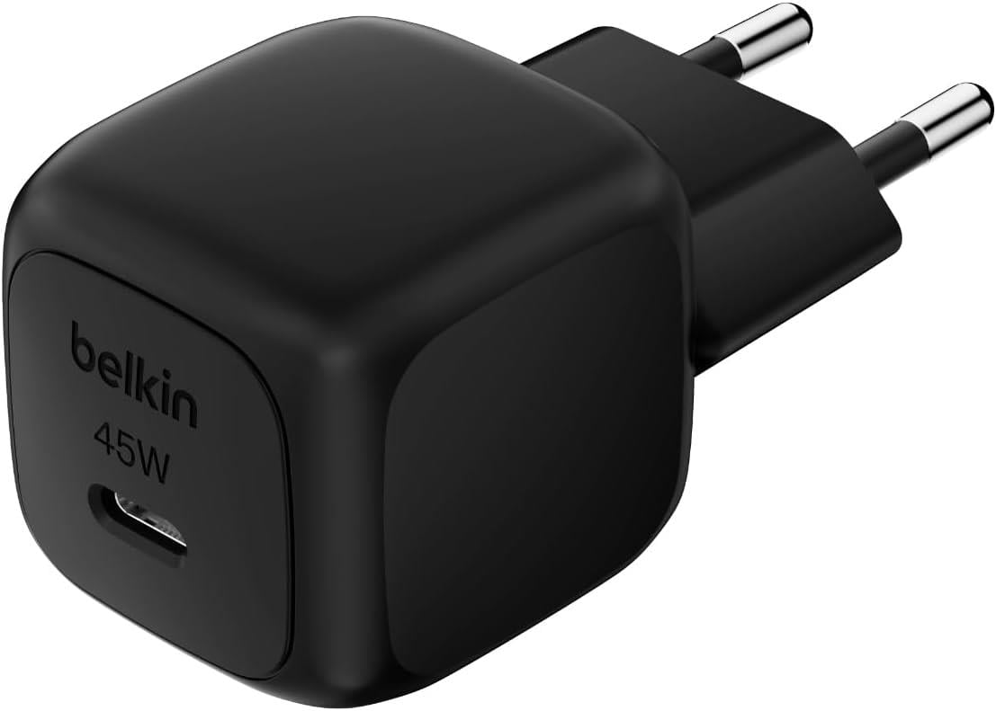 Belkin Kompakt 45 W USB-C Güç İletimli Hızlı Şarj Aleti, Siyah