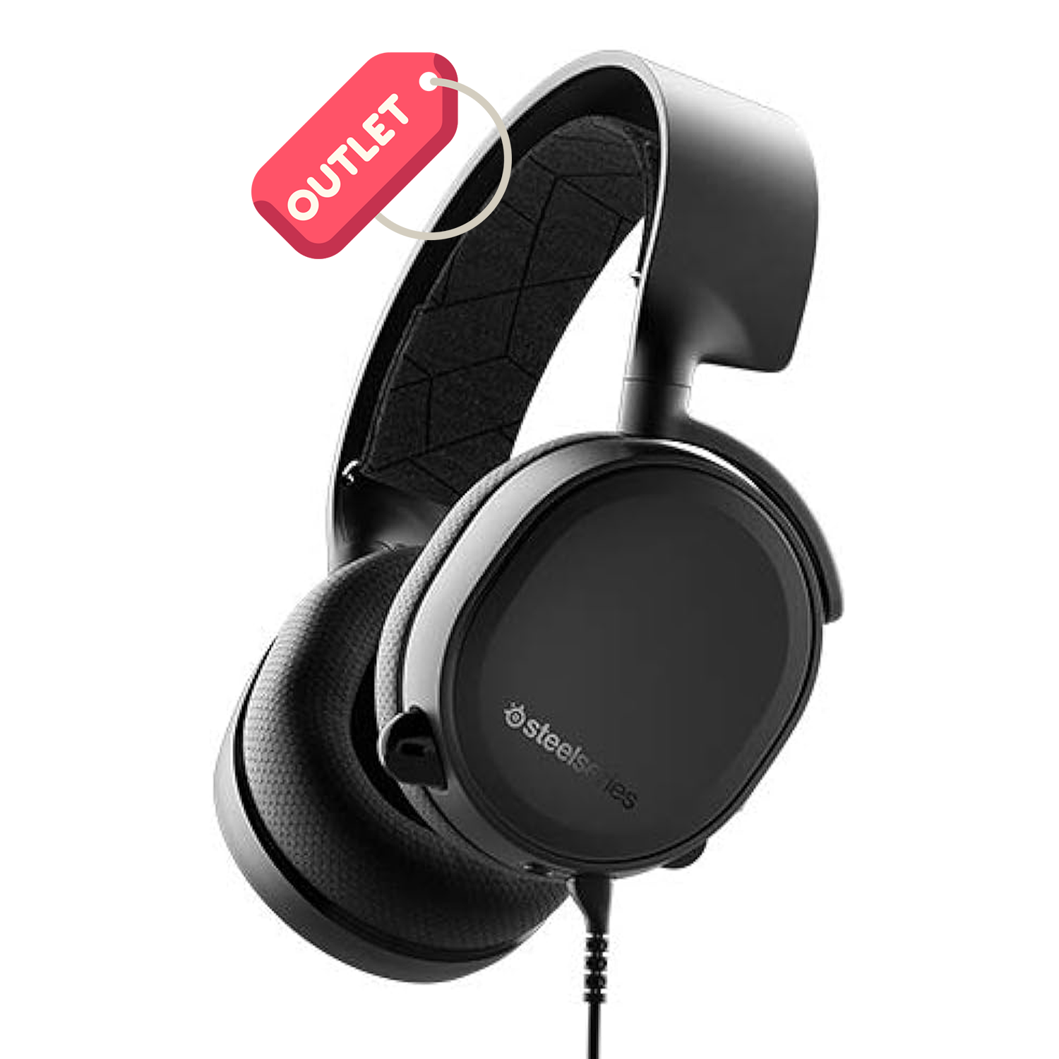 OUTLET SteelSeries SSH61503 Arctis 3 7.1 OYUNCU Kulaklığı 2019 Edition -Siyah NEW