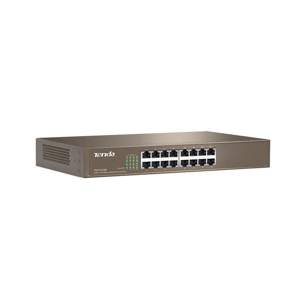 Tenda TEF1016D 16 Port 10-100Mbps Ethernet Switch Fast Çelik Kasa Rackmount