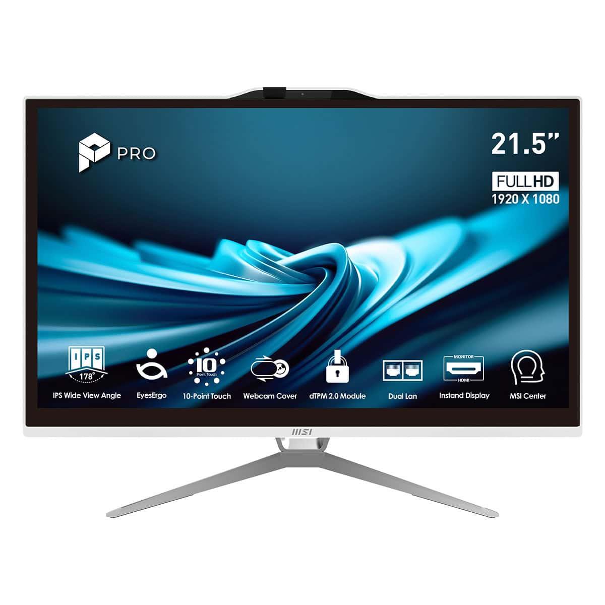 MSI PRO AP222T 14M-443XTR 21.5 FHD 16:9 (1920X1080) I5-14400 16GB DDR4 512GB SSD FDOS DOKUNMATIK BEYAZ AIO PC