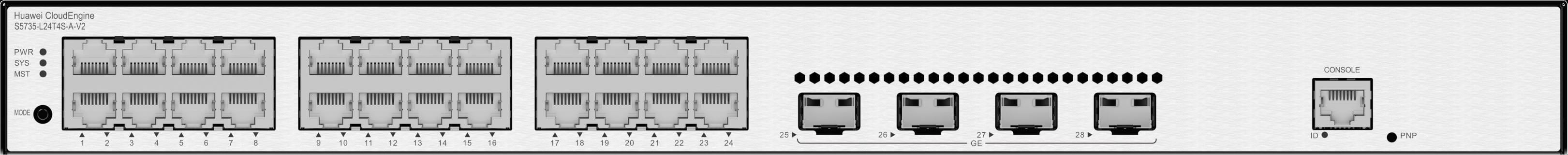 10/100/1000BASE-T 24 Port 4GE SFP Port AC Güç