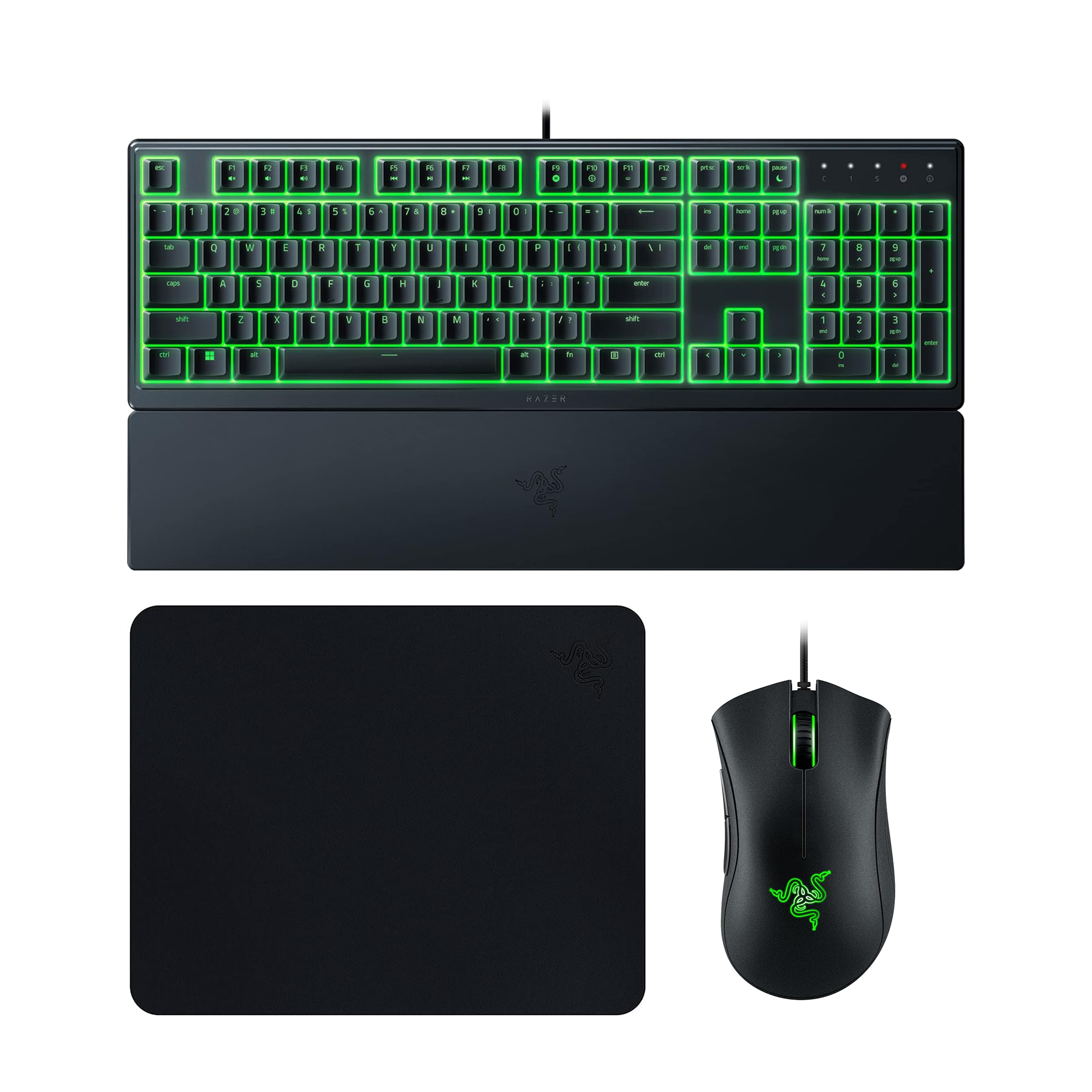 Razer Ornata V3 X Klavye - Deathadder Essential Mouse - Goliathus Mobile Mousepad