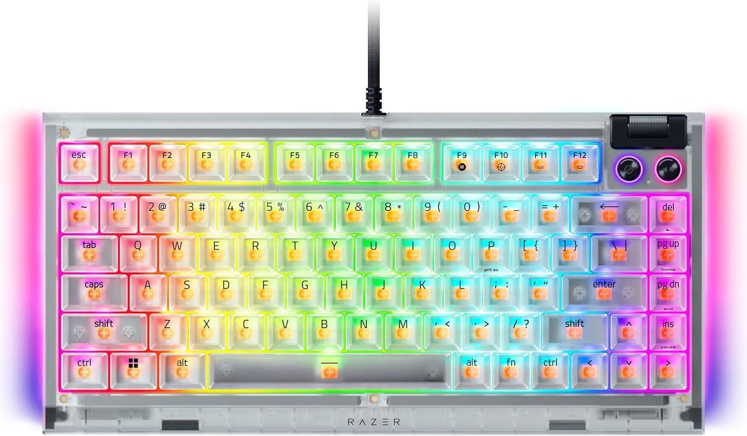 Razer BlackWidow V4 75% - Phantom White Edition - US Layout RZ03-05003500-R3M1