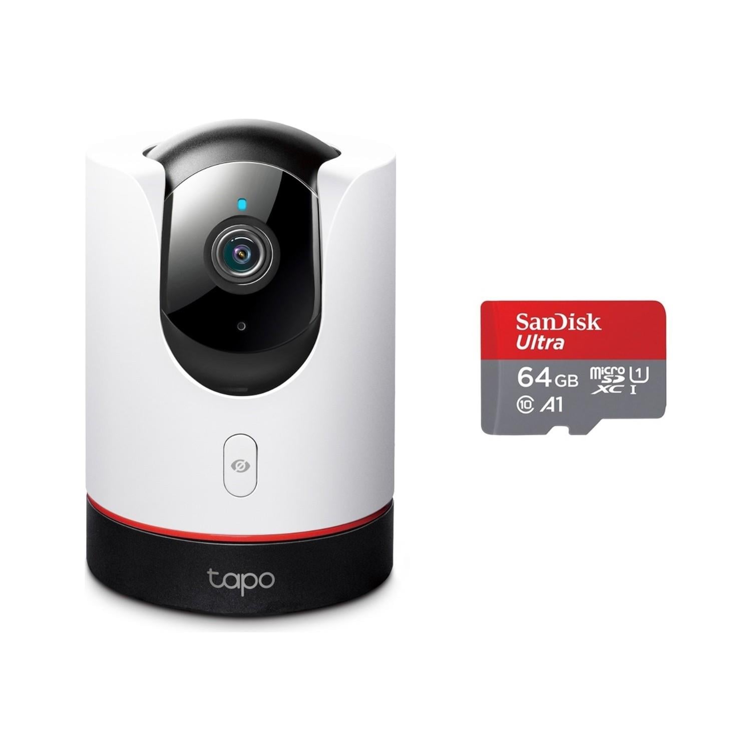 TP-LINK Tapo C225, 2k Qhd Wi-Fi Güvenlik Kamerası + Sandisk Ultra 64 GB 100MB/S Microsdxc Uhs-I Hafıza Kartı
