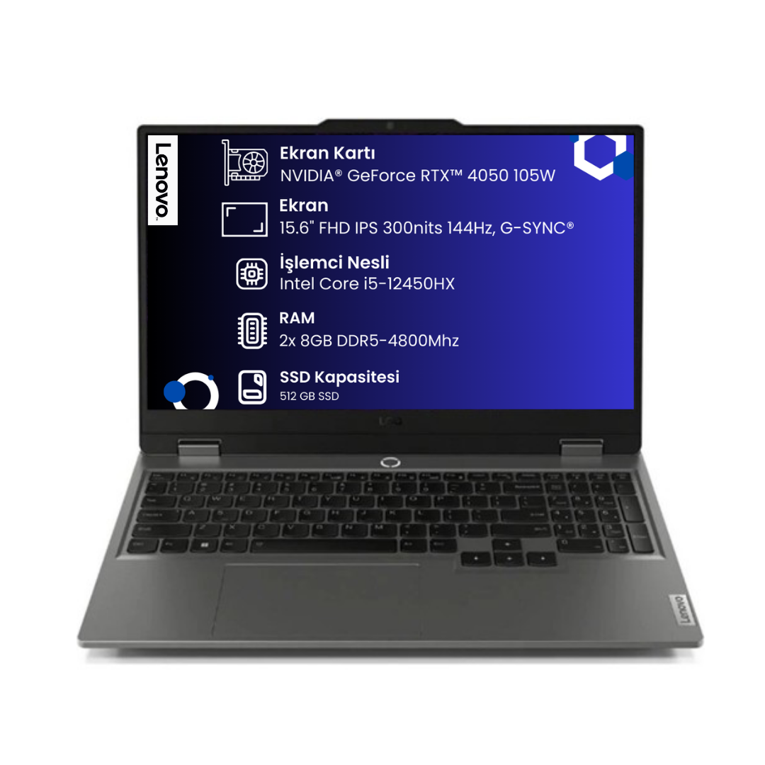Lenovo LOQ 15IAX9 Intel Core i5-12450HX 16GB 512GB SSD NVIDIA GeForce RTX 4050 6GB (105W) 15.6