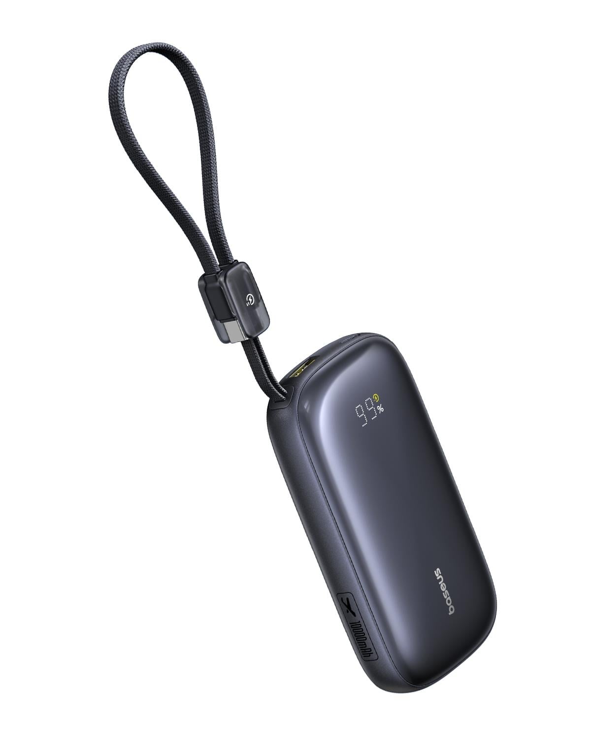 Baseus EnerFill FC21 QPow3 Ultra Dijital Göstergeli Powerbank 10.000 mAh 22.5W - Siyah (Ayrılabilir kablo ile)