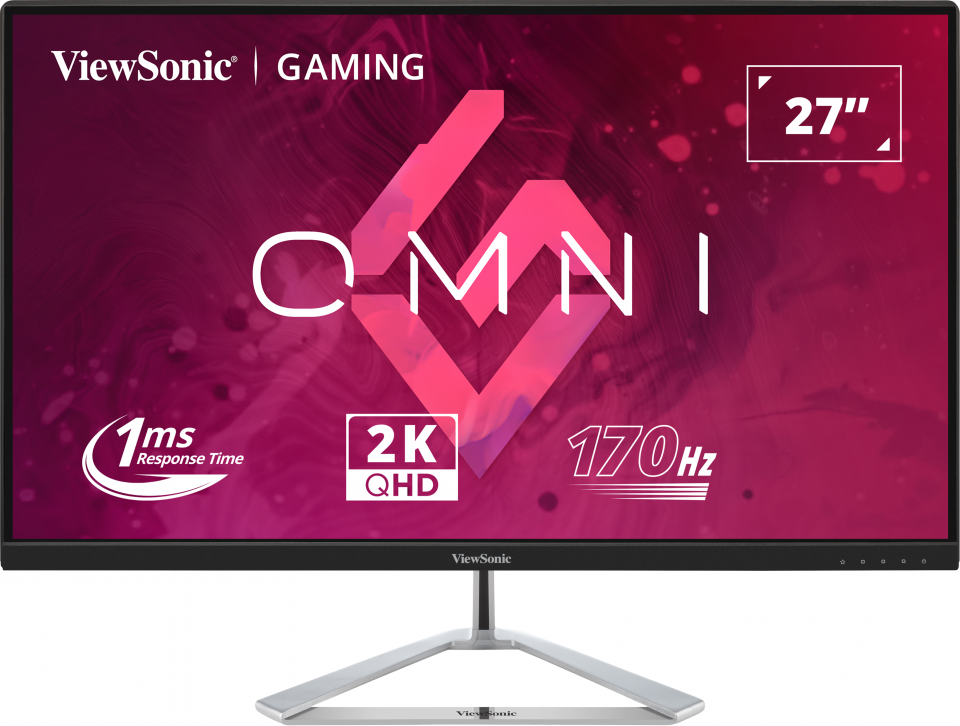 VIEWSONIC VX2780-2K GAMING MONITOR 27 1MS 170HZ IPS 2560x1440 2K 350 HDMI DP 16:9 80M:1 1.07B 3 KENAR CERCEVESIZ FREESYNC PREMIUM FLICKER FREE MAVI ISIK FILTRESI TILT VESA