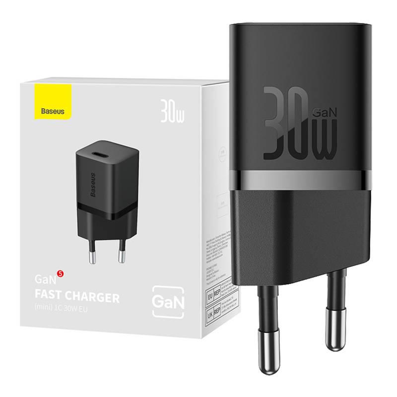 Baseus GaN5 mini Fast Charger PD 30W-Siyah