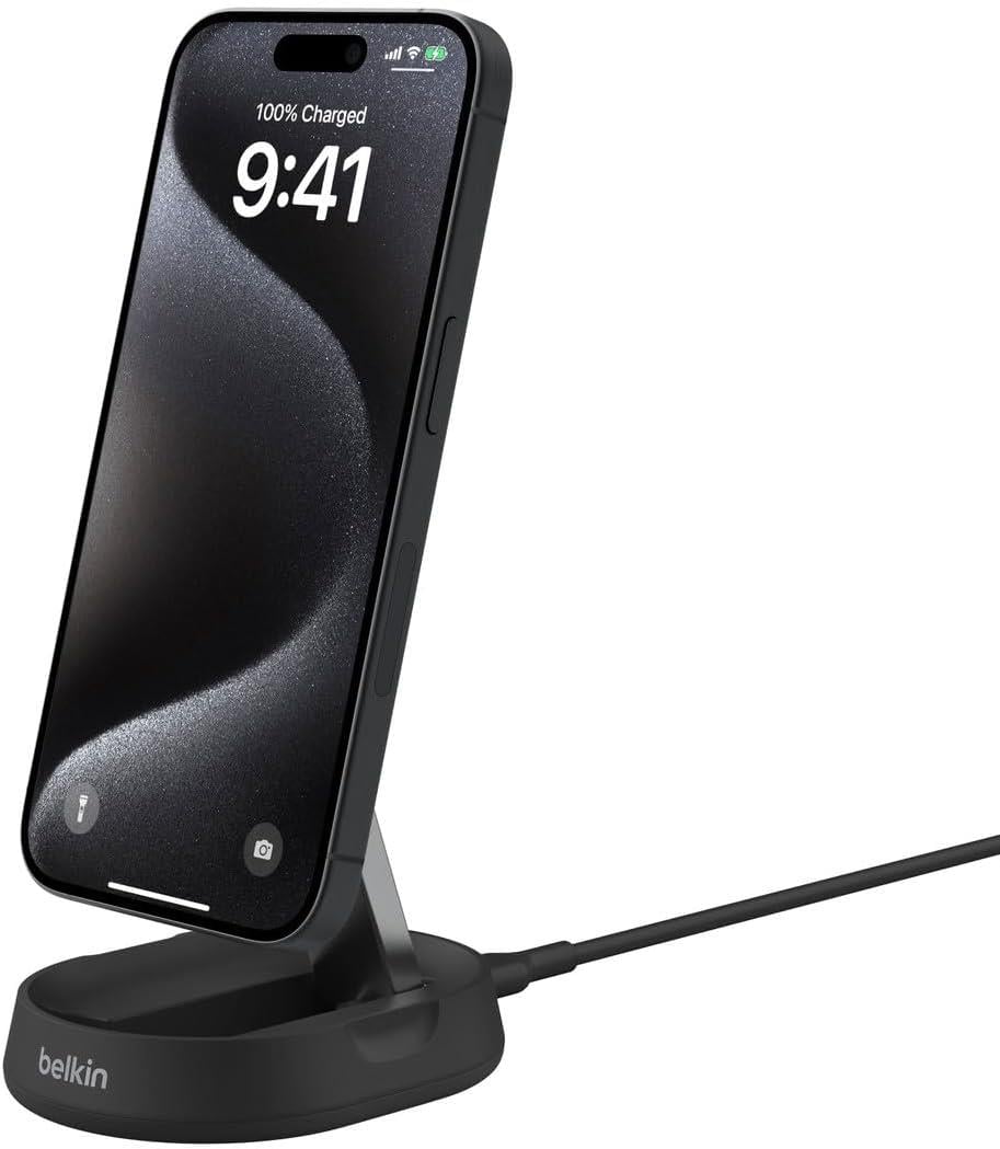 Belkin BoostCharge Pro MagSafe 15W Qi2 Katlanabilir Manyetik Kablosuz Şarj Cihazı, Siyah